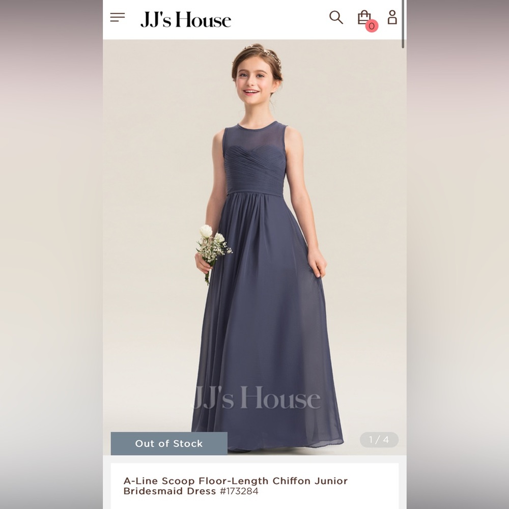 JJ’s House Junior bridesmaid dress in stormy